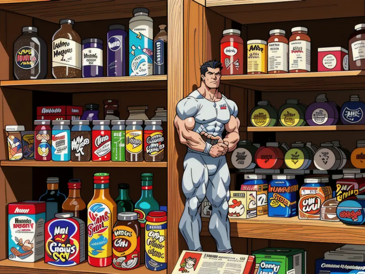 Cabinet rearrangement: Lower shelf transformed into spice shelf, resulting in an orderly appearance