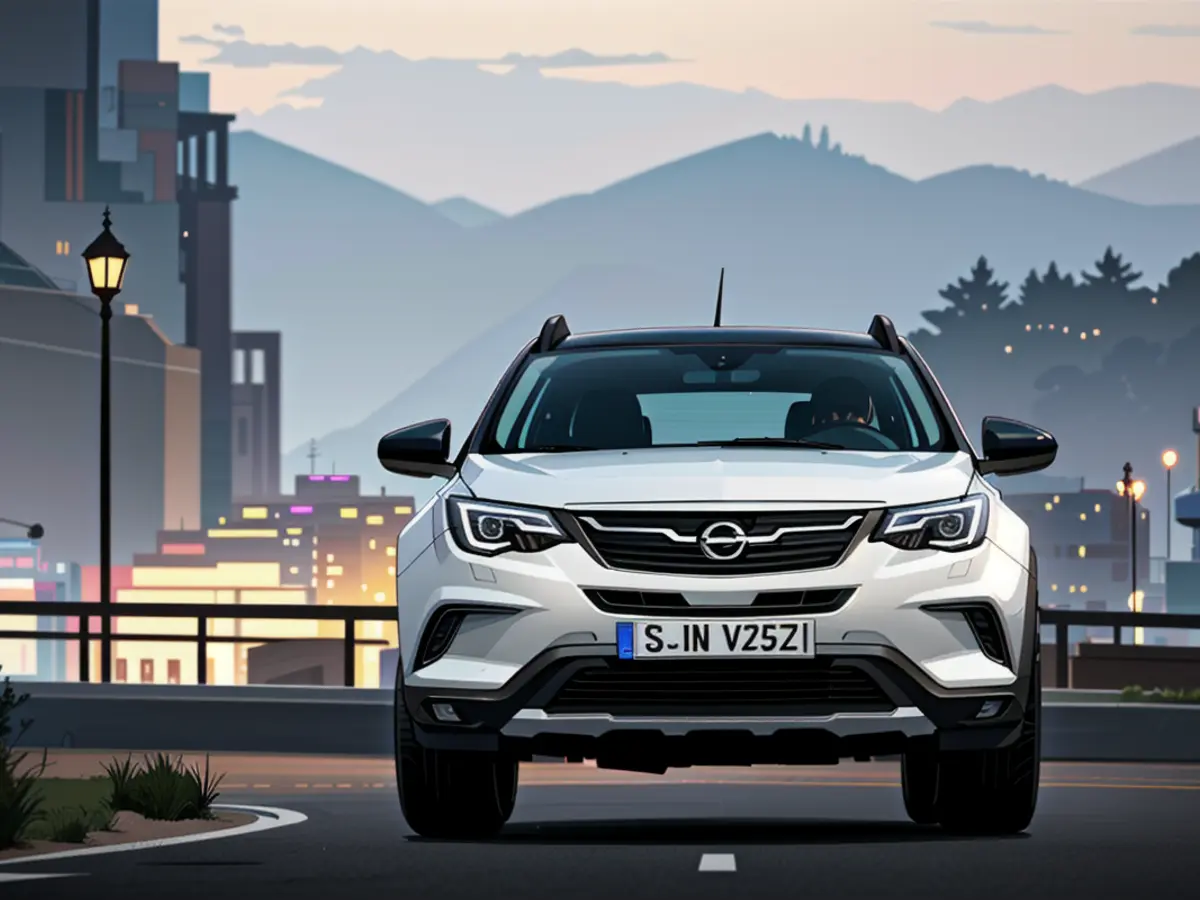 Opel Grandland's front facade sports a variety of LED embellishments. Opel Grandland's front facade boasts a variety of LED tricks and trinkets.
