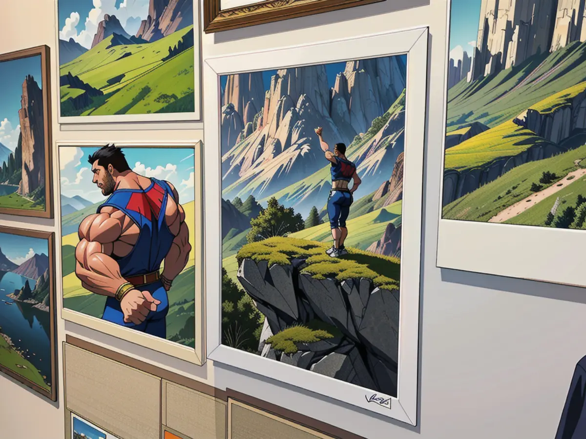 Collection of eye-catching landscape photographs, each neatly framed, gracefully adorn a wall.