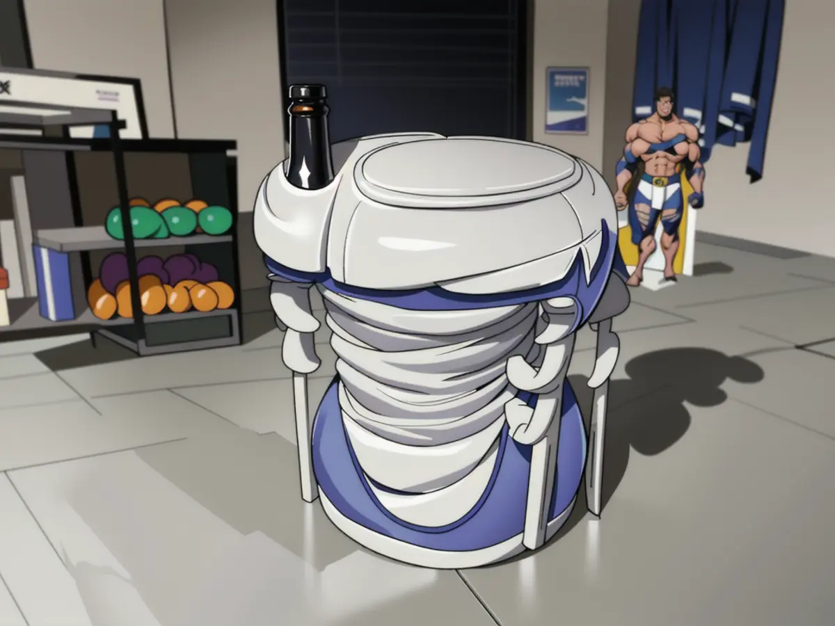 Product present on tabletop Item found on table: Product-containing bottle