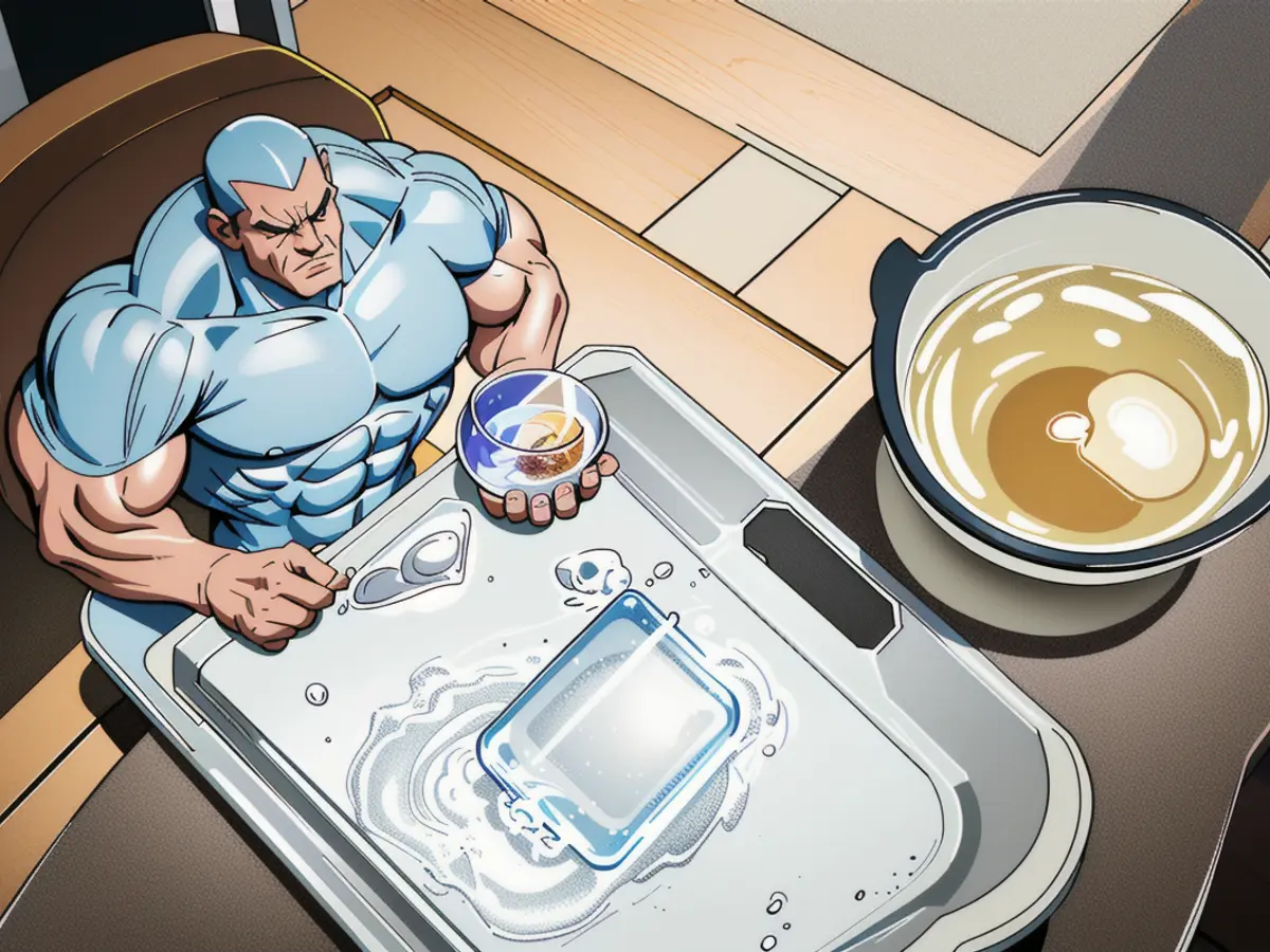 Image depiction of a circle ice tray, accompanied by a beverage containing ice blocks from the mold. Image review of a round ice cube tray and a beverage with its chilled cubes represented.