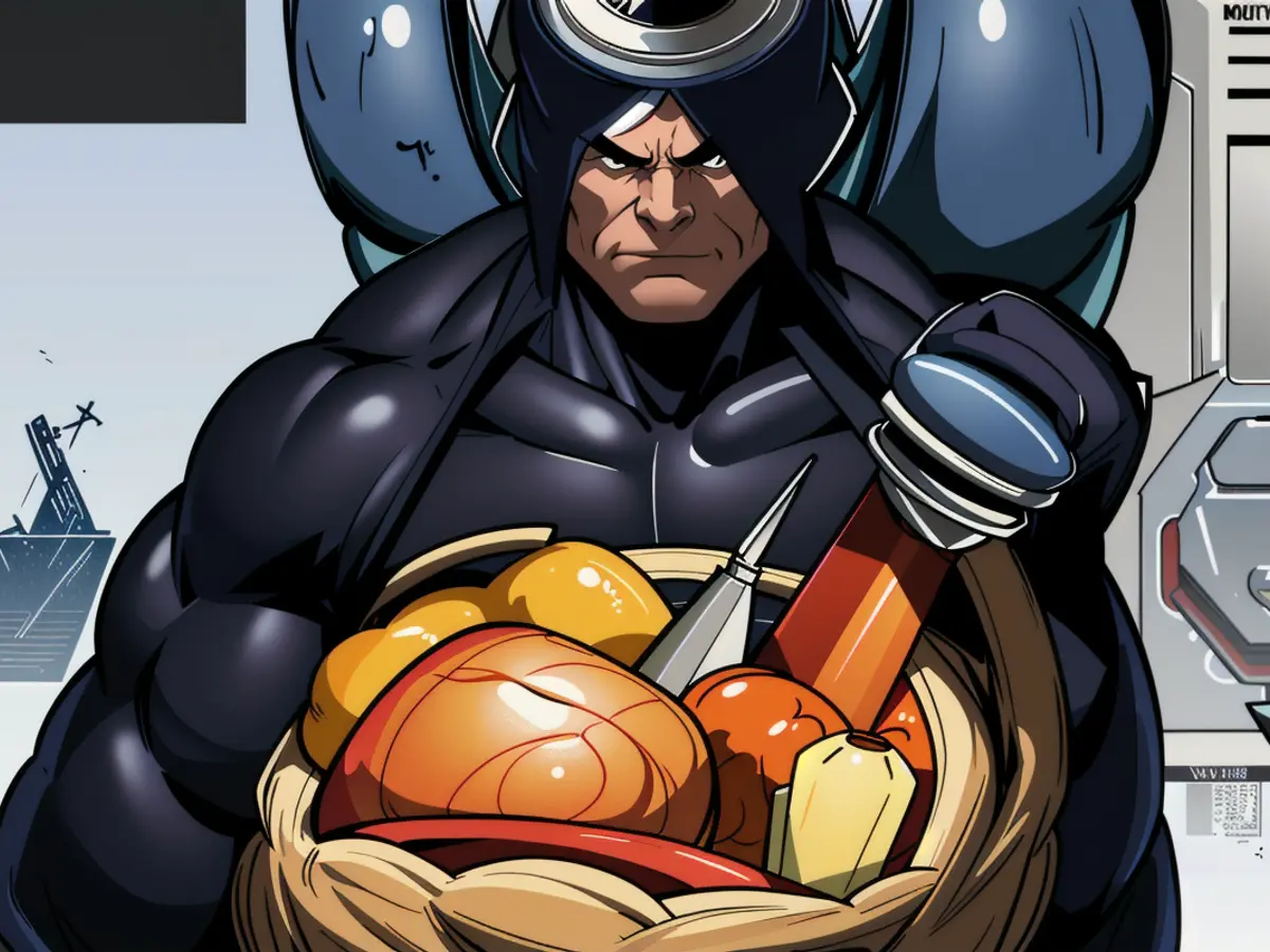 Image showing a reviewer with an air fryer, loaded with food in its basket Image depicting a reviewer alongside an air fryer, laden with savory fare within its basket.