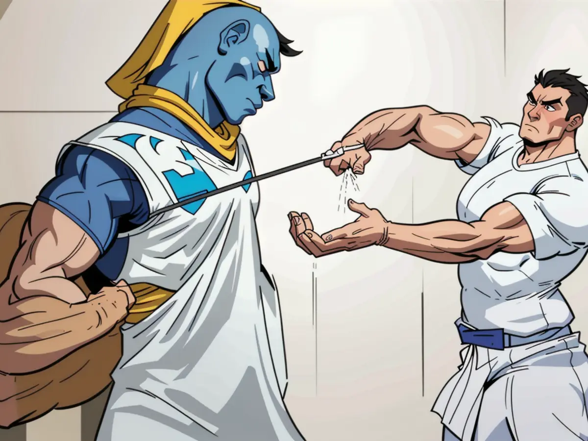 Image Captured of a Blogger Cleaning Shower with a Dish Brush in Hand Image of a blogger scrubbing a shower with a dish sponge