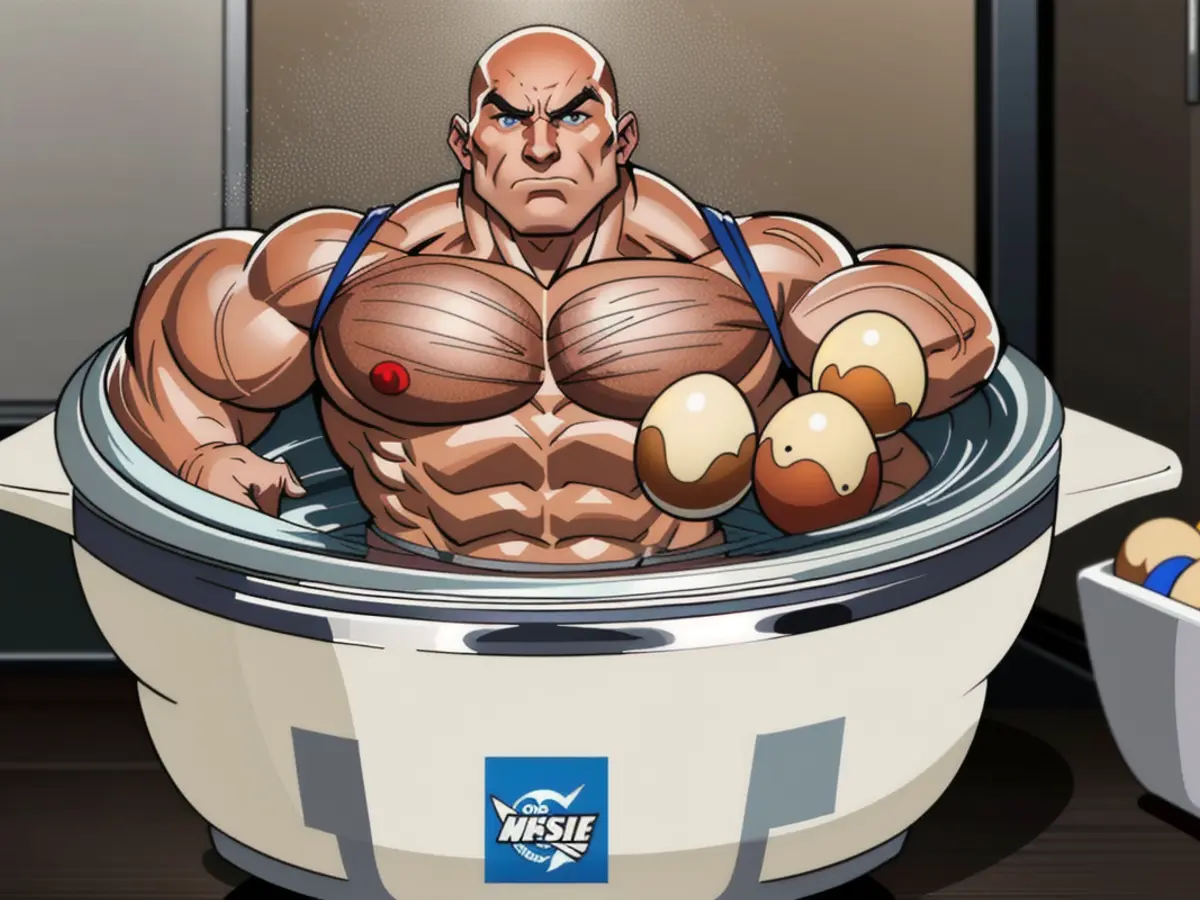 Image of Reviewer's Kitchen Scene Showcasing Six-Egg Rapid Cooker in Use Image of reviewer using six-egg rapid egg cooker appliance