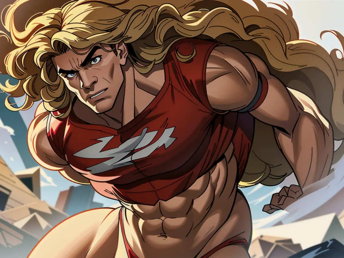 Child with unruly curls preceding hairstyle transformation labeled Curly-haired kid presented as