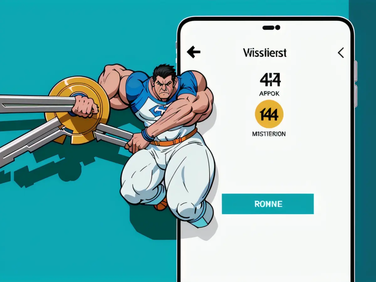 Keychain Tag Displaying Keys Near Mobile Screen With App Icon Showcased Phone's App Screen Showcasing an Identifying Tag Connected to a Bundle of Keys