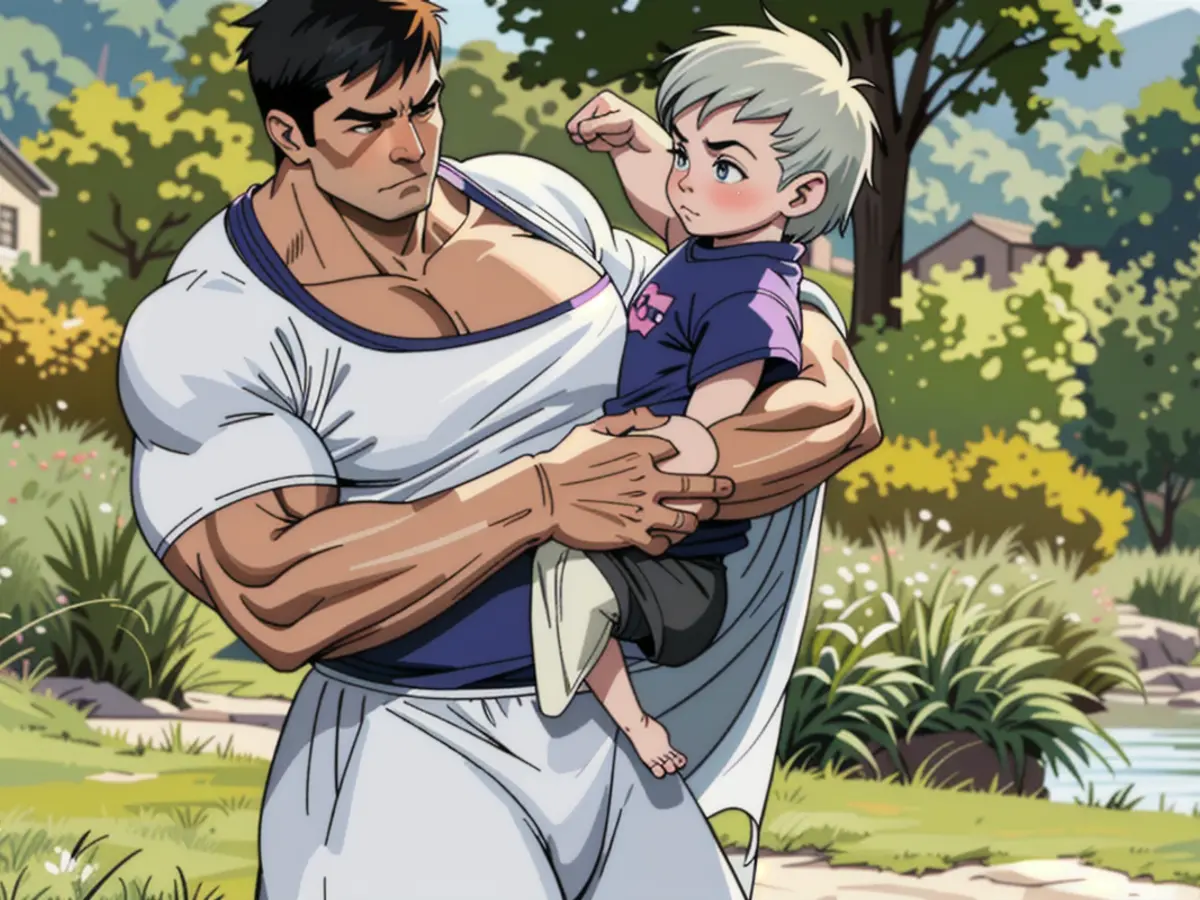 Holds Infant Using Carrier Device Holds Infant Using Carrier Device
