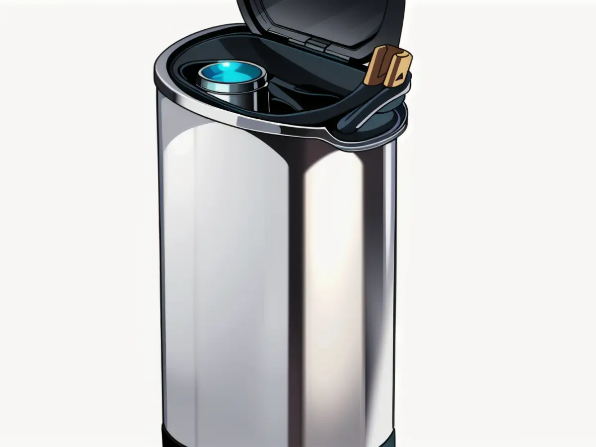 Metal-Made Waste Bin Equipped with Sensor Technology Metal sensor-equipped waste receptacle made of durable stainless steel