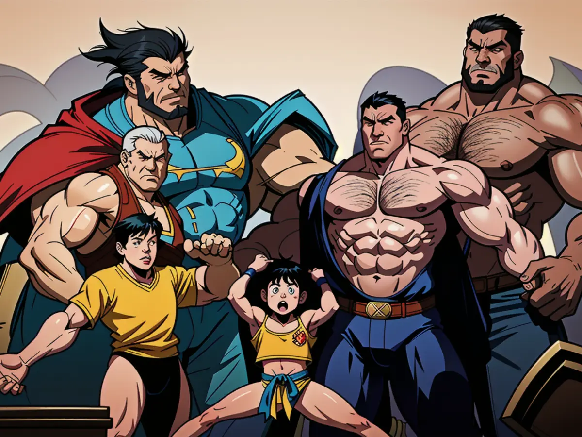 Book characters depicted alongside their drawn counterparts on the book's cover-starring cast.