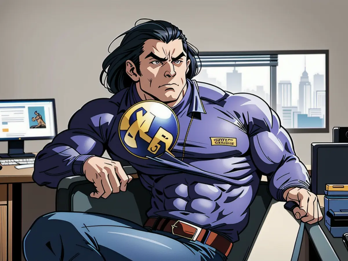 Office examiner adopts traditional pose in personal workspace