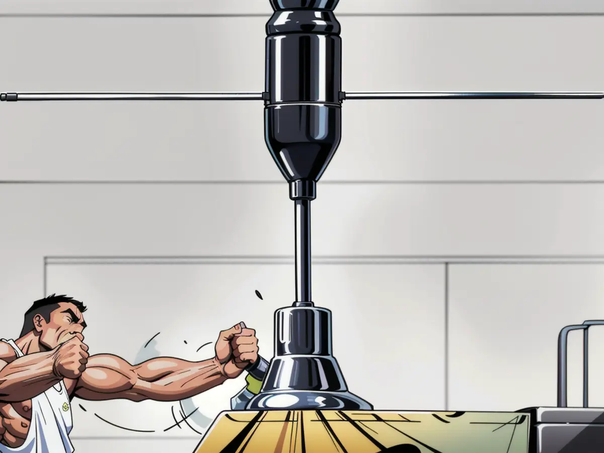 Picture of a black and silver handheld blender. Picture of mixer, sporting a dark and shiny design