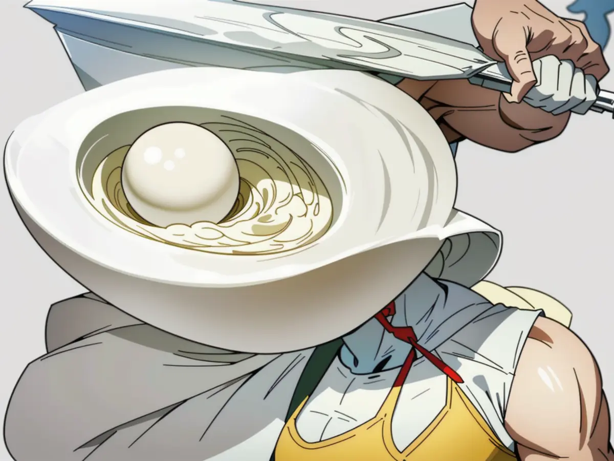 Slice-photo depicting an egg cutter, colored white. Picture of an Egg Slicecutter in White Colour