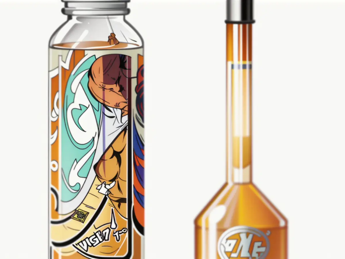 Skincare product and mystical wand found together in proximity. Skincare product and mystical charm found in close proximity