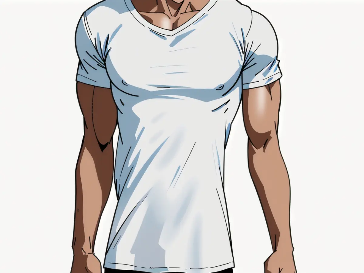 Casual round-neck pullover t-shirt. Round-neck, Straight-cut Cotton T-Shirt