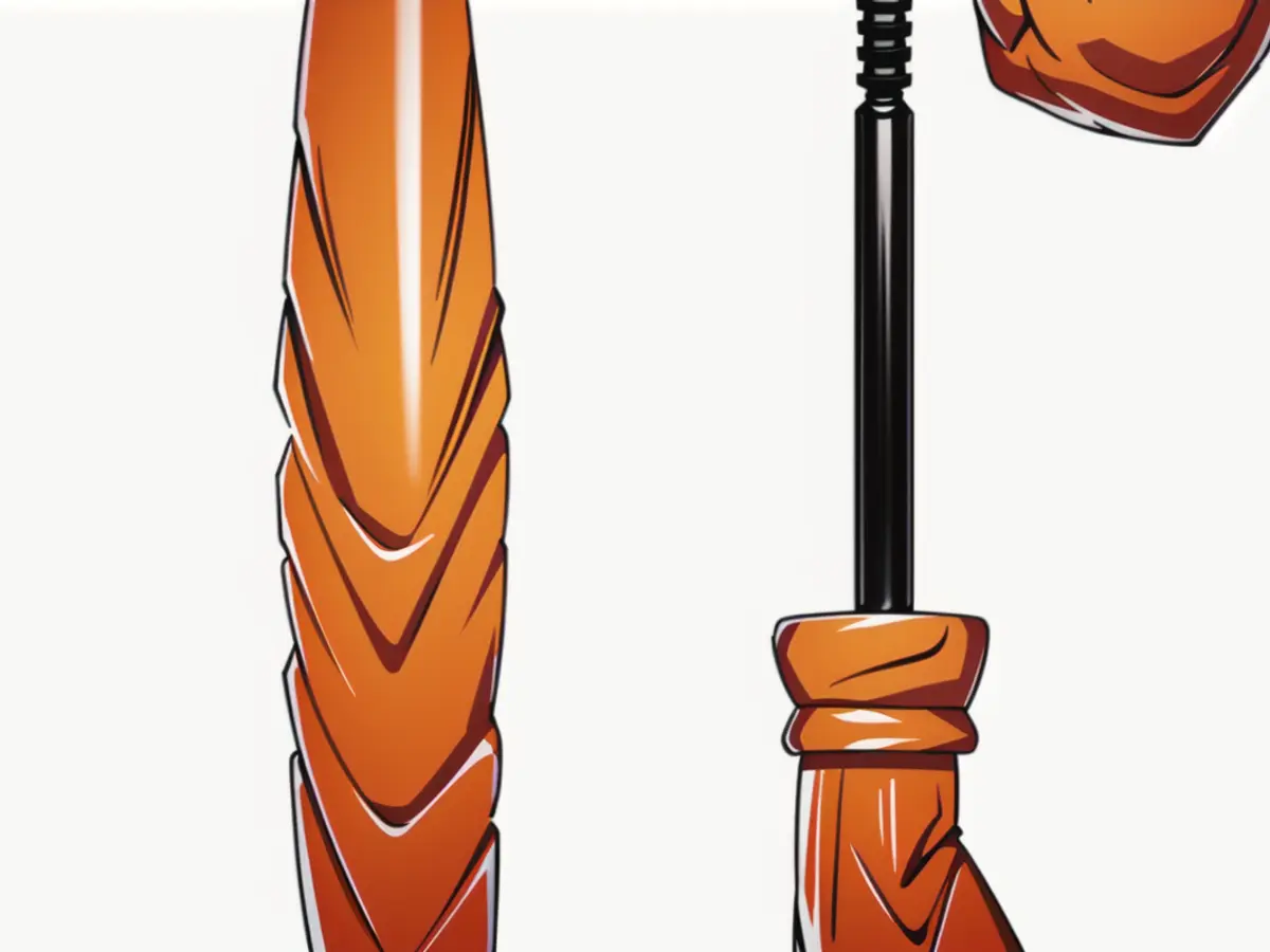 Tube of orange mascara Tube of Orange Mascara in Focus