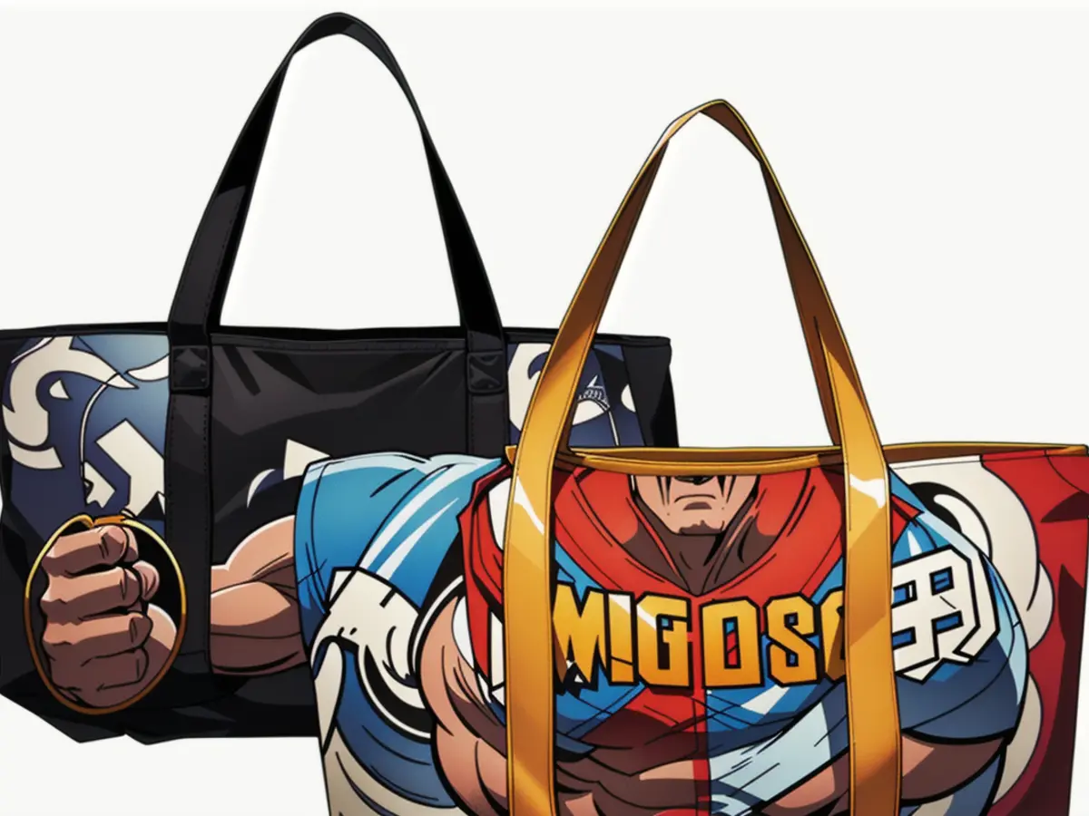 Stylish black totes adorned with leafy designs Stylish Totes Featuring Black and Leaf Designs