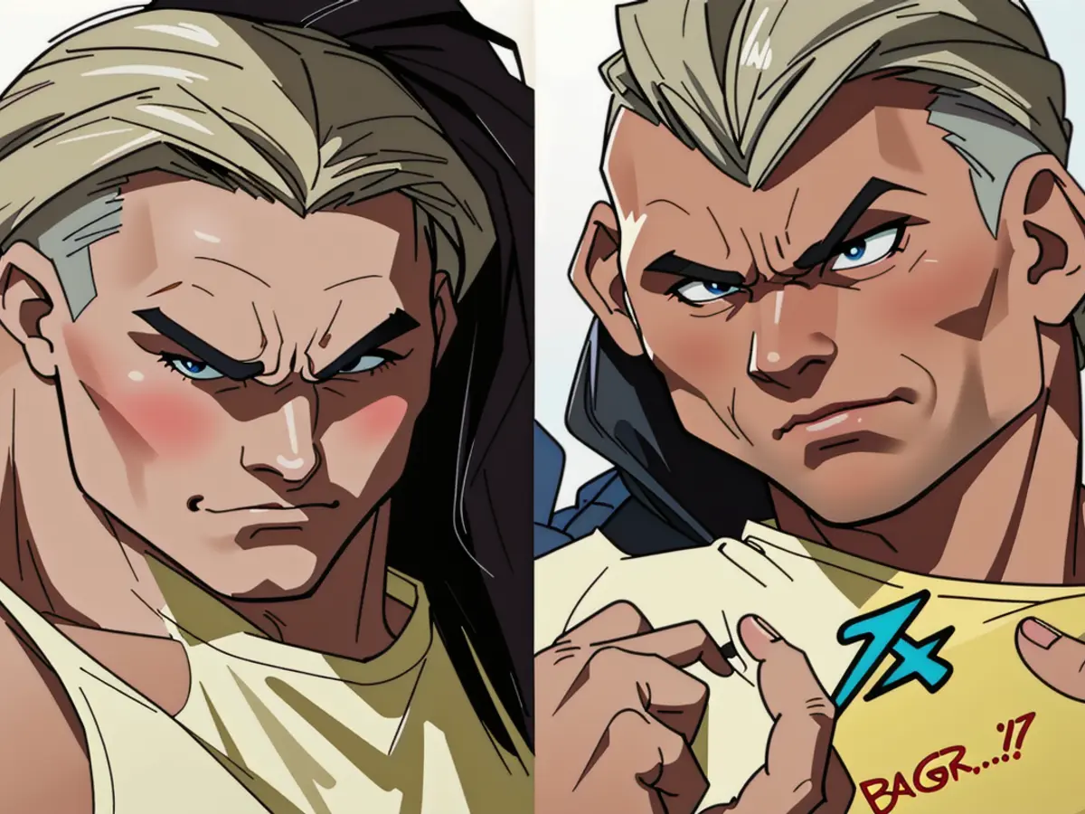 Model's transformation: Previous image with blush versus without blush in subsequent photo Picture comparison showcasing the model's transformation with and without blush applied.