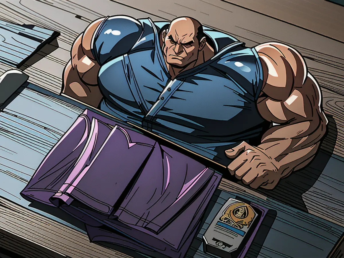 Wallet arrangement on a table: Black, Blue, Brown, Purple, and Grey wallets neatly positioned.