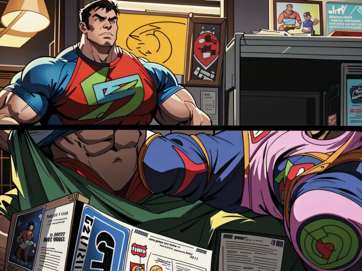 Clothes storage comparison illustrated with a before-and-after image of a reviewer, demonstrating substantial space savings using packing cubes.