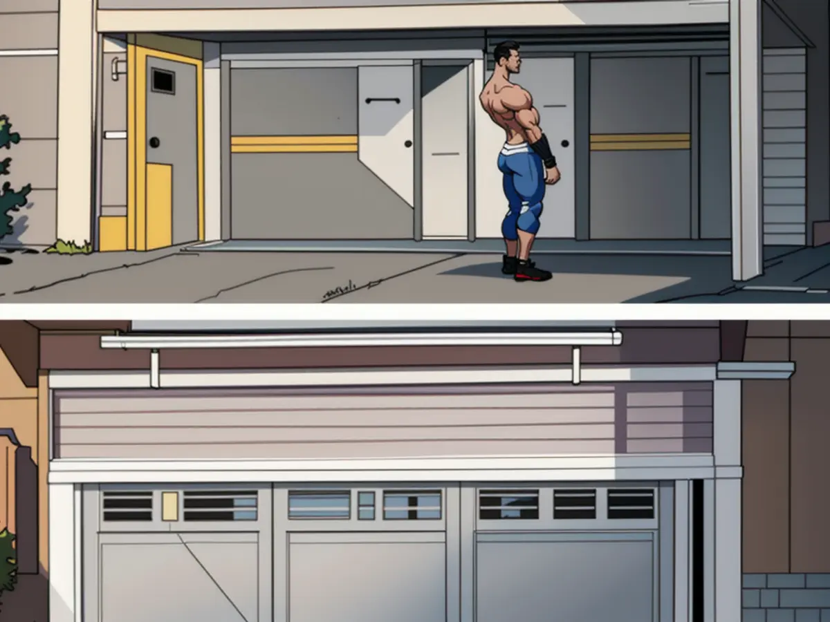 Garage absent magnets versus garage adorned with magnets, significantly elevating its expensive appearance. Garage devoid of magnets versus garage adorned with magnets, the latter evidently exuding a more lavish appeal