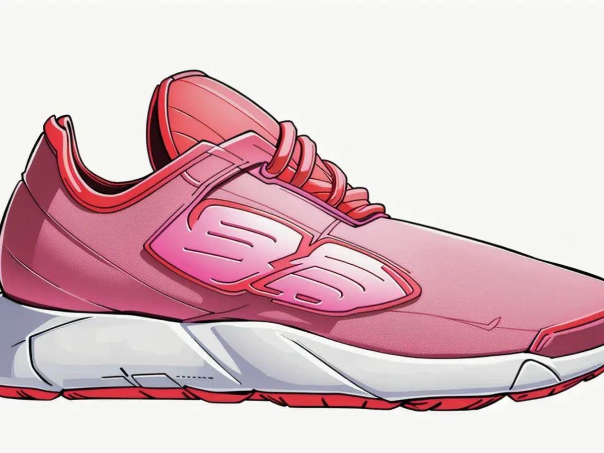 Children wearing pink Nike sneakers Children wearing pink Nike sneakers