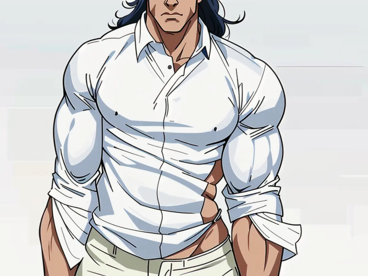 Individual sporting a roomy button-up shirt and coordinating shorts, ideal attire for laid-back or casual retail outing Individual sporting a relaxed, button-up top and matching shorts, ideal for a carefree or leisurely shopping experience
