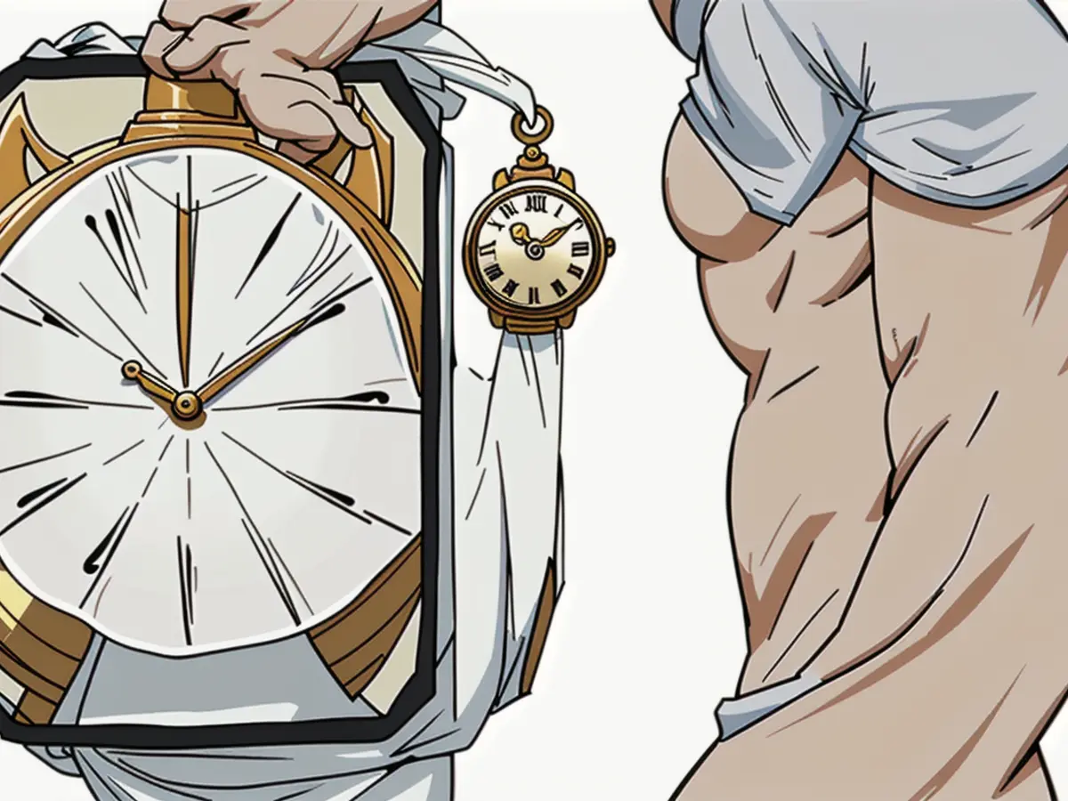 Timepiece sporting a cream strap and light gold fixtures Timepiece featuring a cream strap and pale gold accents
