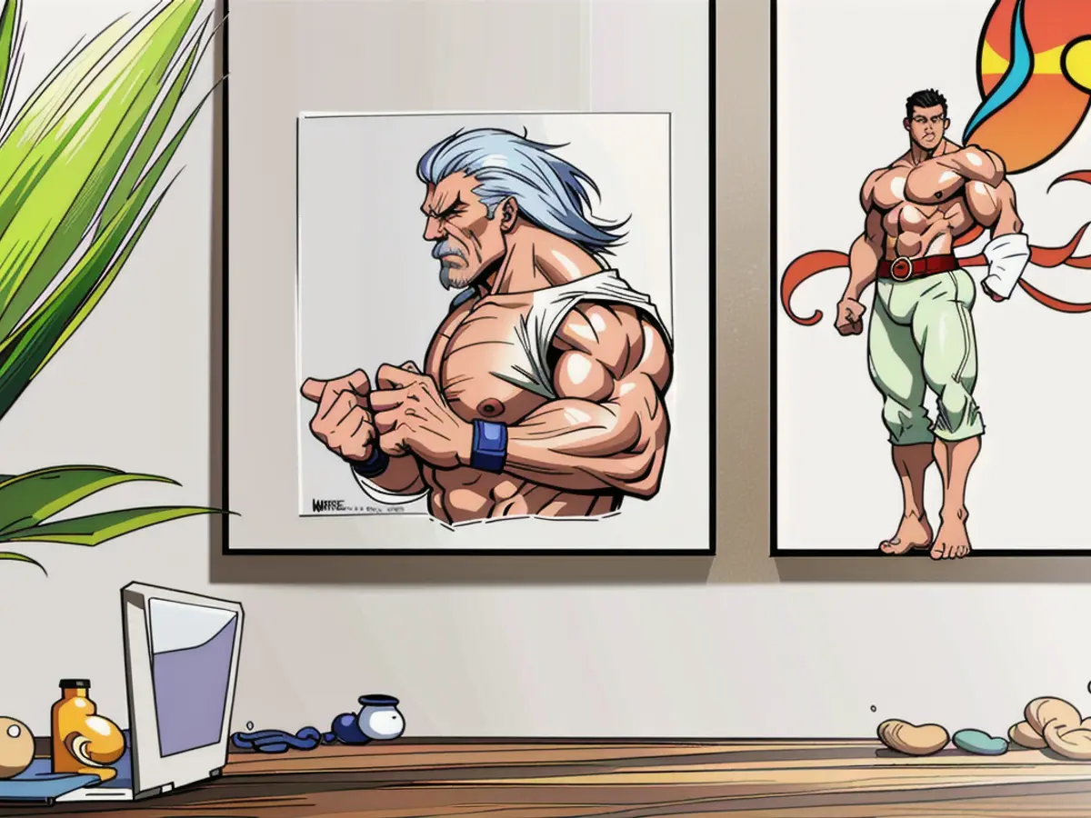 Wall decoration featuring artistic work displayed prominently Wall decoration showcases artistic expression