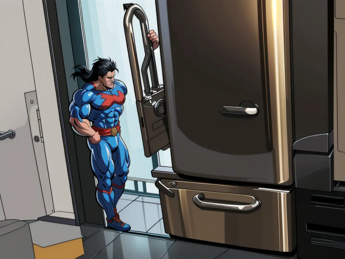 Image Assessment of a Stainless Steel Refrigerator After Cleaning with Wipes Images showcasing a cleaned stainless-steel refrigerator, utilizing cleaning wipes for maintenance.