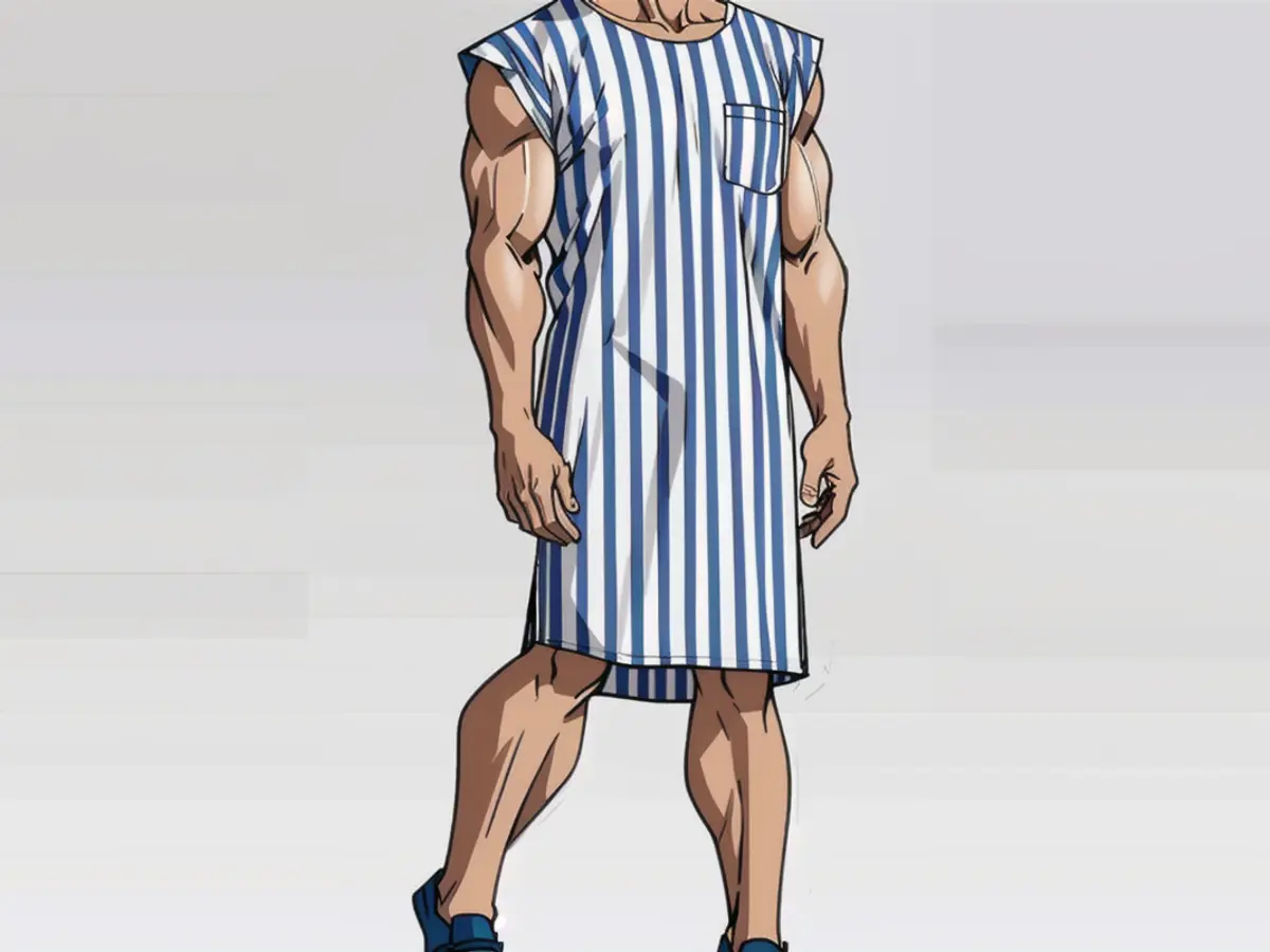 Stylish striped dress with collar detail