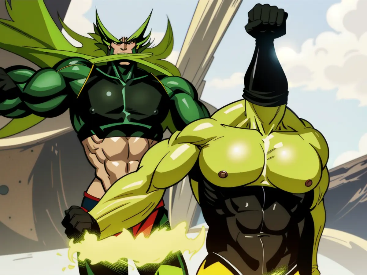 A Hair Product Bottle in Shades of Green, Black, and Brown, Equipped with a Green Bristle Brush A hair product container, notably green, black, and brown, features a green-headed brush.