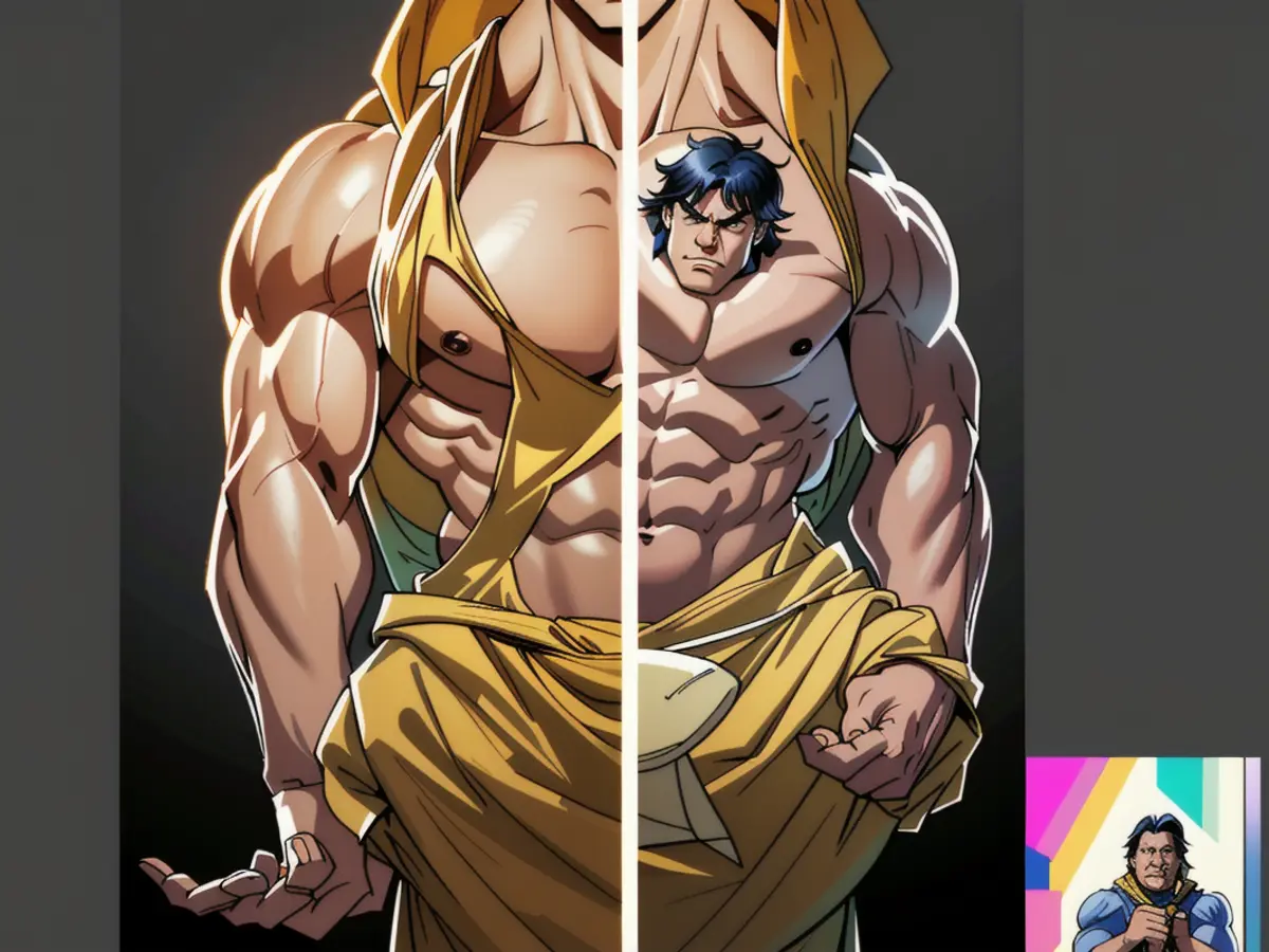 Visual demonstration highlighting the effects of using the specified item Product transformation demonstration: Visual comparison of usage results