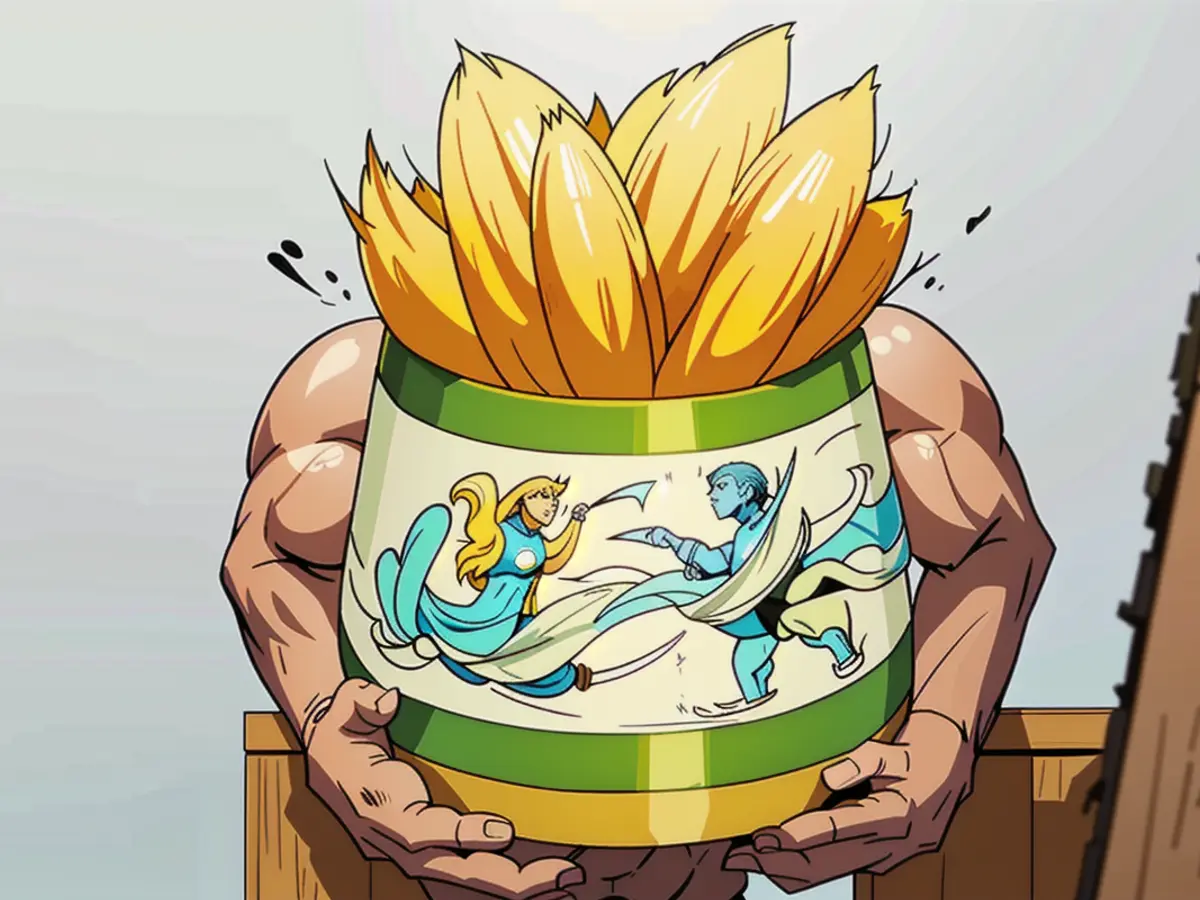 Product in a White and Green Container with Yellow Hair Enhancer Inside Product featuring yellow hair care solution housed in a combination of white and green packaging.