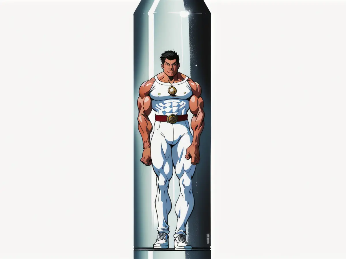 Spray container, silver hue, suitable for styling hair. A container of silver-hued hair-styling spray