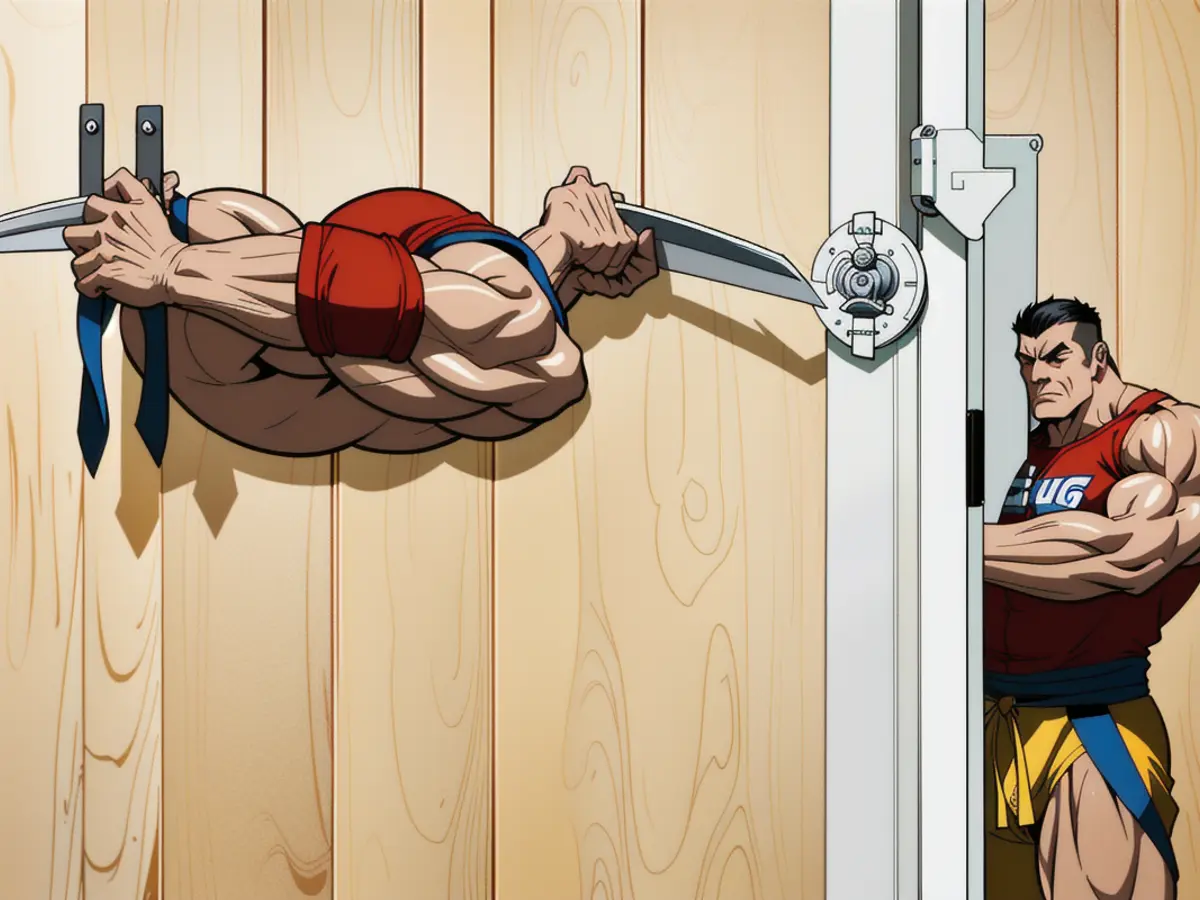 Magnetized wood knife holder fixated to a kitchen wall Magnetized Wooden Knife Hanger Installed on Kitchen Wall