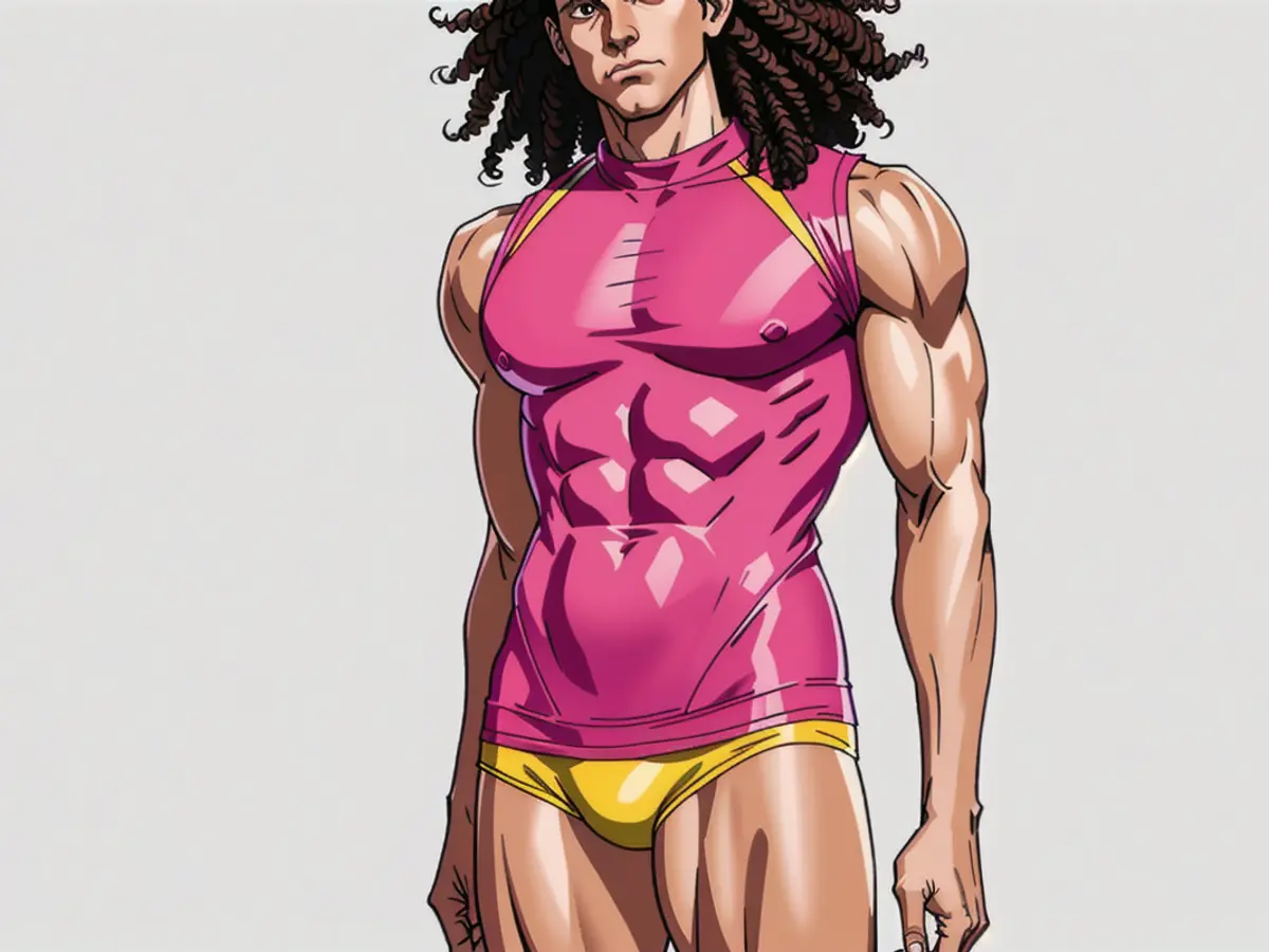 Critic, sporting a pink top and brown trousers, shares appraisal