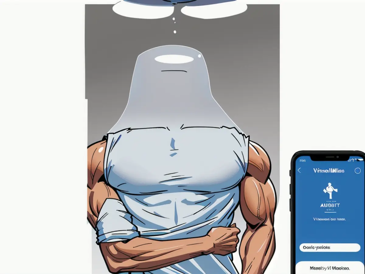 Air Purifier and Connected App shown in detailed view, smartphone screen displaying app interface. Image showcases an air purifier device along with a smartphone screen displaying its associated application