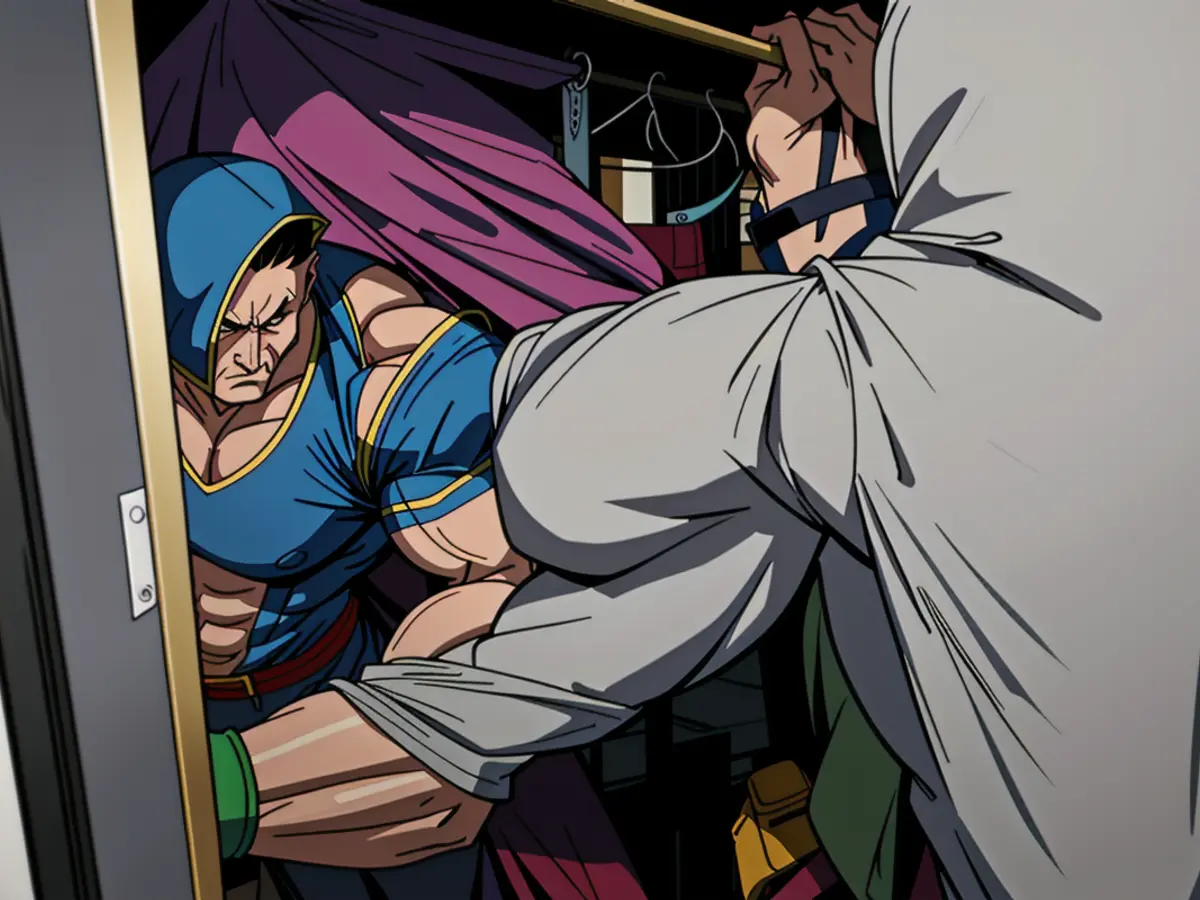 Open image showcases an unoccupied wardrobe with a full load of assorted blankets stacked up from...