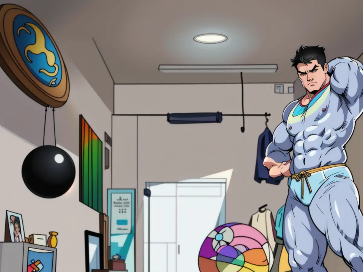 Vanity setup with circle mirrors hovering above, disco ball adorning the space, rainbows bouncing...