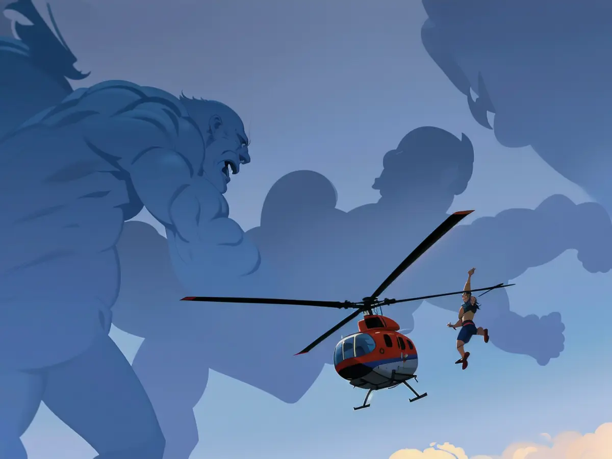 Helicopter transported an individual to a specialized medical facility following a blast incident.