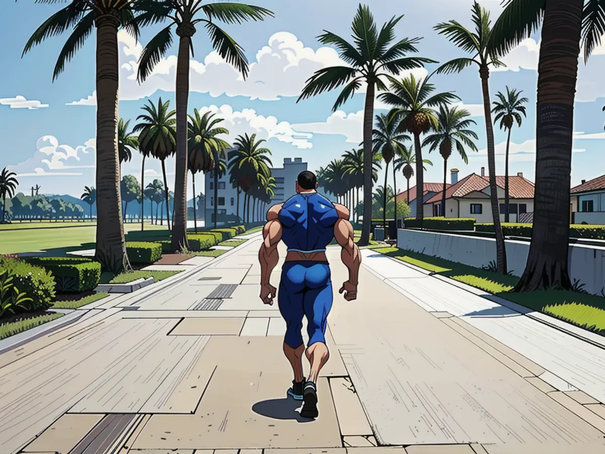 Person Appraising, Positioned Near Tropical Greenery, Carrying Bag Reviewer Posing Near Palm Trees, Carrying a Bag