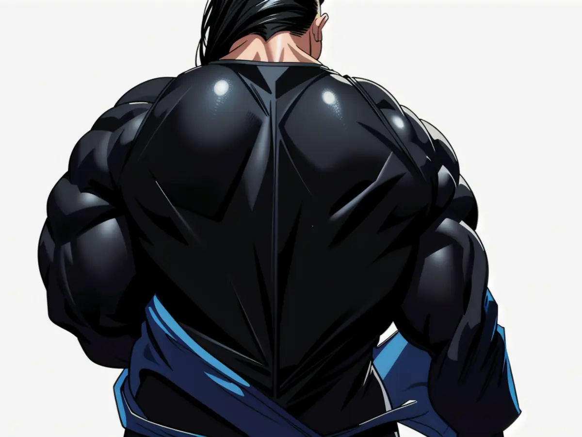 Black top image revealed from behind. Back image of a black blouse depicted.