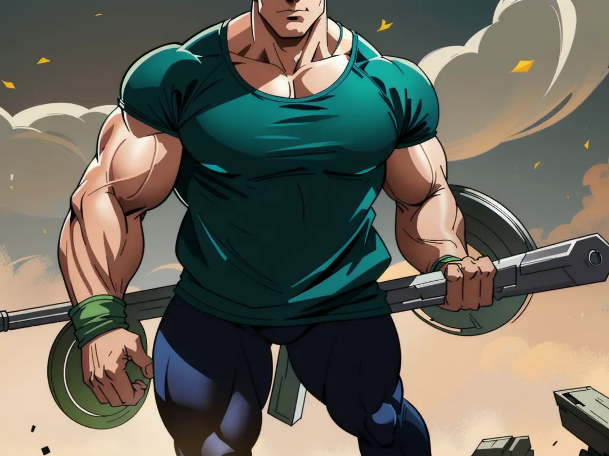 Critic donning a green-hued attire shares their thoughts Critic sporting a green-colored tunic assesses the product