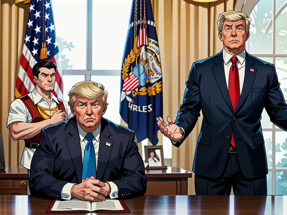 Trump and Defense Secretary Hegseth confer in the Oval Office under President Trump's leadership