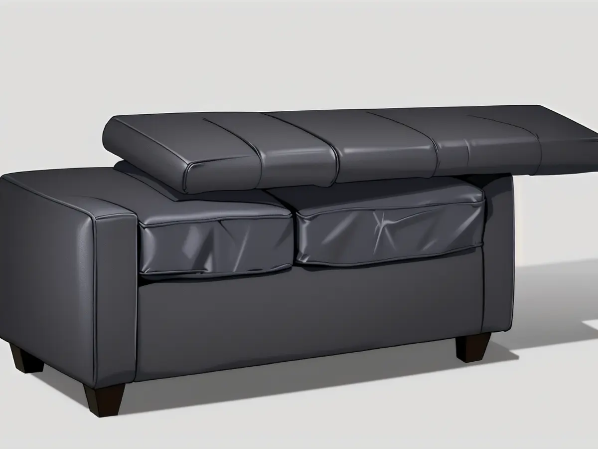 Exposed Ottoman, minus its upper section Exposed ottoman, now minus its covering