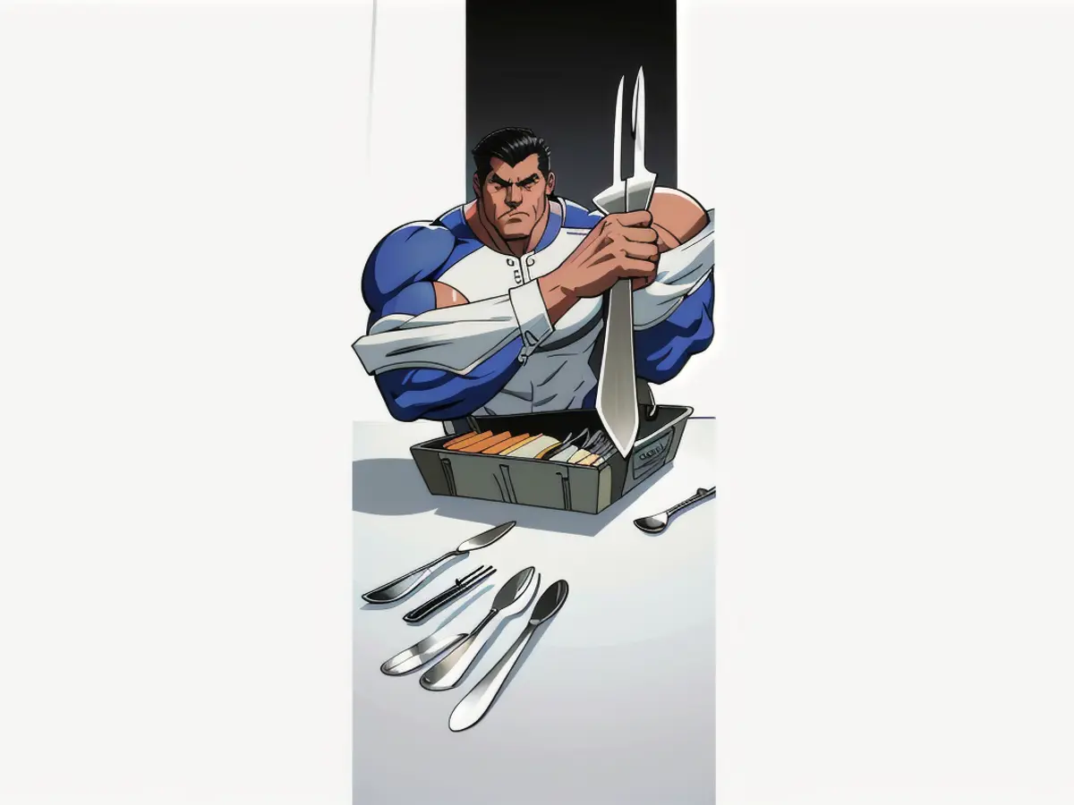 Decorative tray holding silverware set, comprising spoons, forks, and knives enclosed. Decorative flatware holder containing spoons, forks, and knives enclosed.