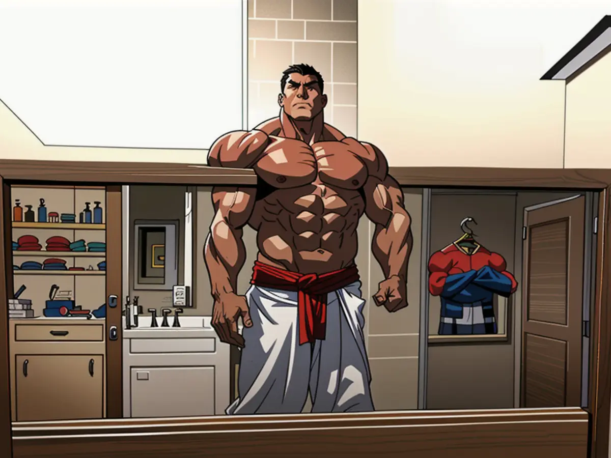 Imagedepicting a bathroom cabinet with a gray towel visible behind it, as inspected by a reviewer. Image showcasing a bathroom cabinet, featuring a grey towel suspended at the back.