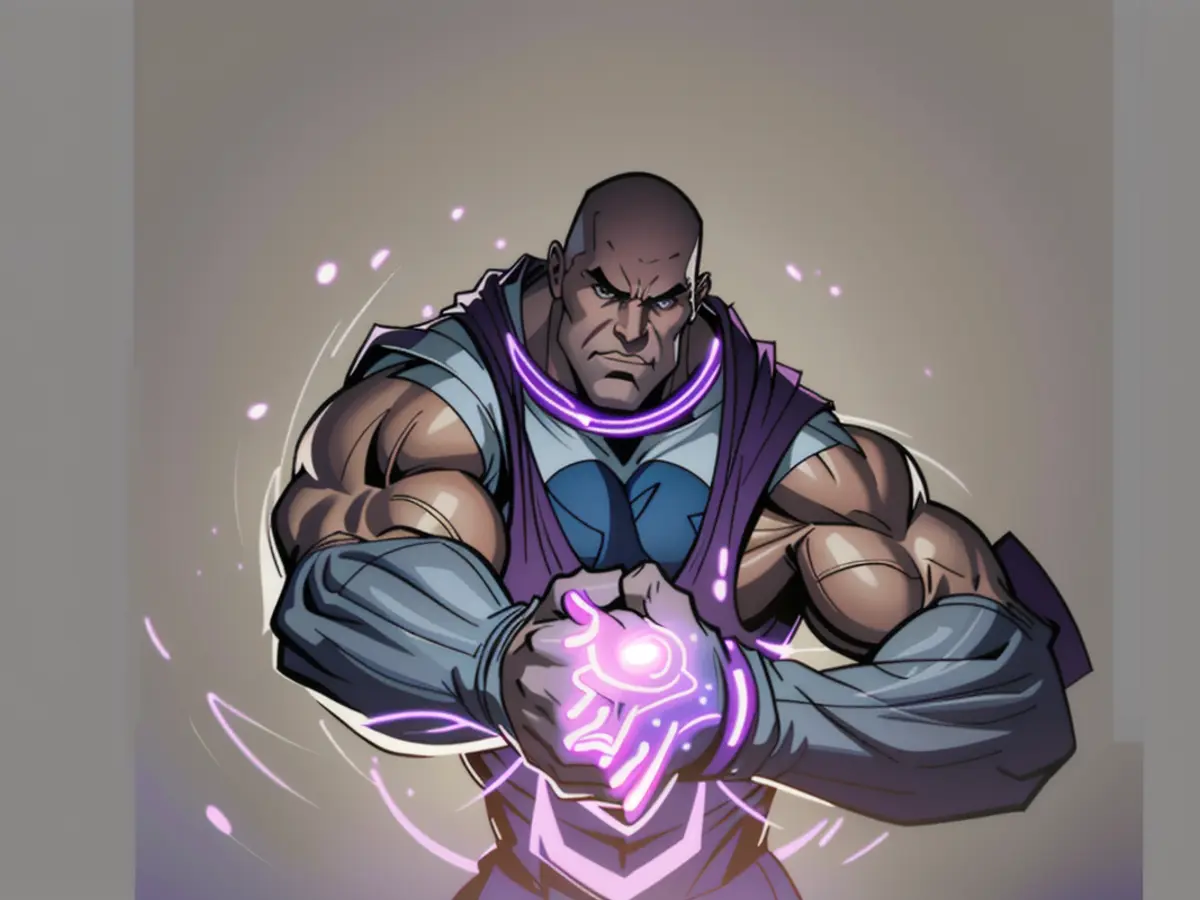 A radiant, vibrant-purple illumination.