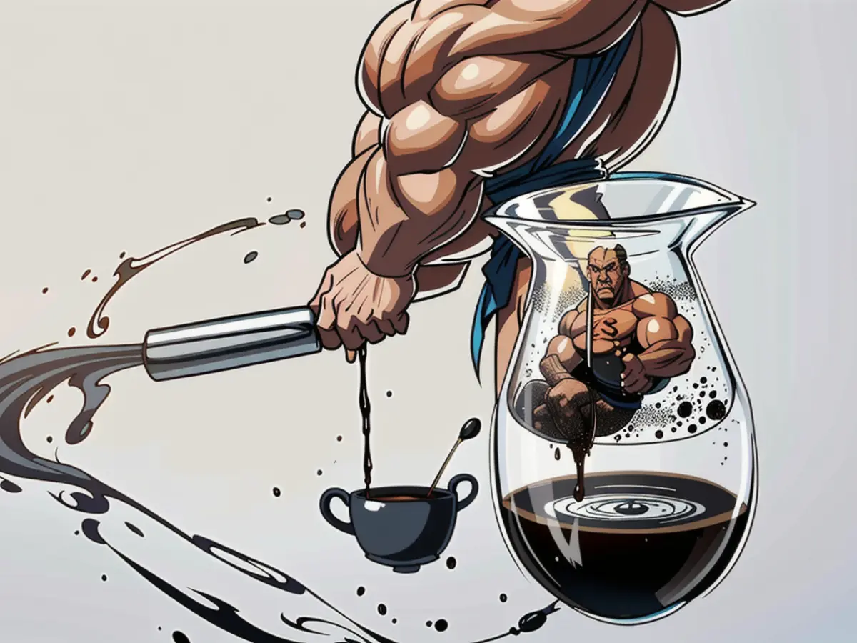 Coffee Maker with a Cork-Wrapped Middle: Design Boasts a Pour-Over Style Cork-enclosed, drip coffee maker featuring a glass design for pour-over brewing process