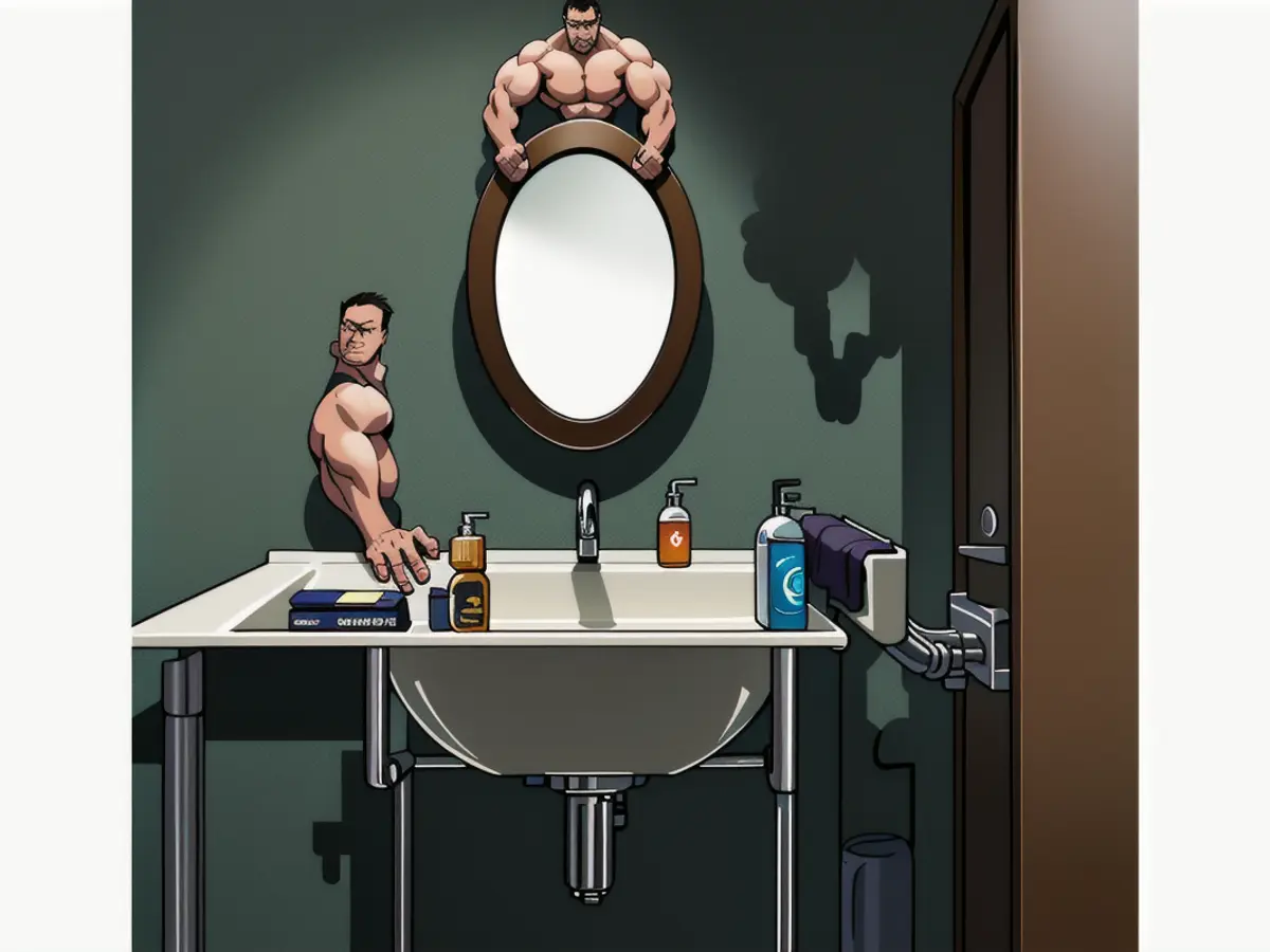 Bathroom décor featuring wallpaper design
